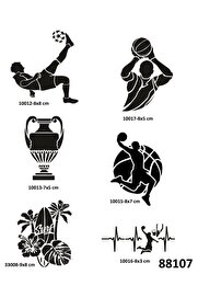 Ai̇rbrush Tattoo Sporcu Modelleri̇ 6 Adet Geçi̇ci̇ Dövme Şablonu Spreysi̇z Sadece Stenci̇l