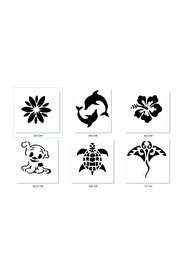 Ai̇rbrush Tattoo Sevi̇mli̇ Modeller Geçi̇ci̇ Dövme Şablonu Seti̇ Sadece Desen