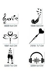 Ai̇rbrush Tattoo Holi̇day Tasarımlar Geçi̇ci̇ Dövme Şablonu Seti̇ Sadece Desen