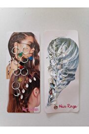 Ai̇rbrush Tattoo Saç Yüzüğü 2 Kartela 16 Adet Model5