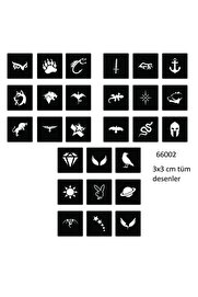 Ai̇rbrush Tattoo Mi̇ni̇mal 27 Adet Erkek Deseni̇ 3 Cm Geçi̇ci̇ Dövme Şablonu