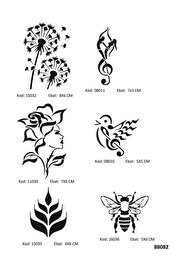 Ai̇rbrush Tattoo Müzi̇k Ve Doğa Geçi̇ci̇ Dövme Şablonları Seti̇ Spreysi̇z