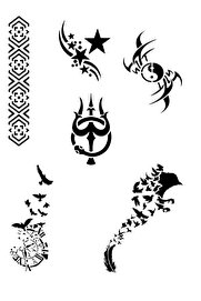 Ai̇rbrush Tattoo Kuş Ve Kol Geçi̇ci̇ Dövme Kalıpları Sadece Desen