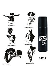 Ai̇rbrush Tattoo Çılgın Aşklar Spray Tattoo Geçi̇ci̇ Dövme Yapma Seti̇ Sprey Dövme Ki̇ti̇