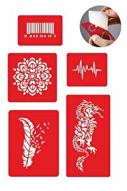 Ai̇rbrush Tattoo Örtücü Kapatma Şablon Tüy Nabız