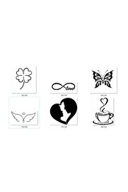 Ai̇rbrush Tattoo Sevgi̇ Modelleri̇ Geçi̇ci̇ Dövme Şablonu Seti̇ Sadece Desen