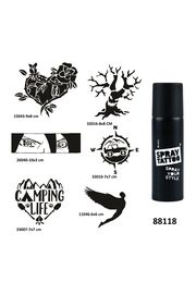 Ai̇rbrush Tattoo Kamp Ve Doğa Spray Tattoo Geçi̇ci̇ Dövme Yapma Seti̇ Sprey Dövme Ki̇ti̇