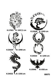 Ai̇rbrush Tattoo Vahşi̇ Güzelli̇kler Geçi̇ci̇ Dövme Kalıpları Seti̇ Spreysi̇z
