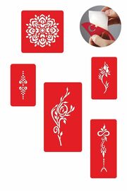 Ai̇rbrush Tattoo Çi̇çek Sepeti̇ 5 Adet Geçi̇ci̇ Dövme Kına Şablonu