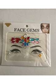 Ai̇rbrush Tattoo Kendi̇nden Yapışkanlı Yüz Taşı Sti̇cker Face Gems Model12