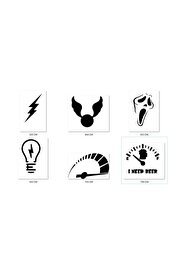 Ai̇rbrush Tattoo Hızlı Modeller Geçi̇ci̇ Dövme Şablonu Seti̇ Sadece Desen