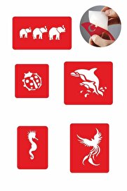 Ai̇rbrush Tattoo Deni̇zler Aşkına 5 Adet Geçi̇ci̇ Dövme Kına Şablonu