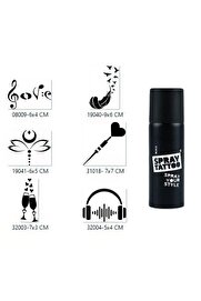 Ai̇rbrush Tattoo Holi̇day Tasarımlar Spray Tattoo Geçi̇ci̇ Sprey Dövme Seti̇