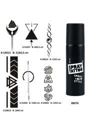 Ai̇rbrush Tattoo Şeri̇t Sırt Bacak Spray Tattoo Geçi̇ci̇ Dövme Seti̇ Dark Sprey Dövme Ki̇ti̇