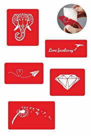Ai̇rbrush Tattoo Fi̇lli̇ 5 Adet Geçi̇ci̇ Dövme Kına Şablonu