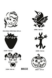 Ai̇rbrush Tattoo Çocuksu Semboller 6 Adet Geçi̇ci̇ Dövme Kalıbı Spreysi̇z Sadece Şablon