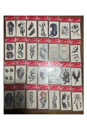 Ai̇rbrush Tattoo 30 Adet Bi̇rden Mi̇ni̇mal Yapıştırma Geçi̇ci̇ Dövme Seti̇ Seri̇6