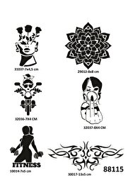 Ai̇rbrush Tattoo Çılgın Kızlar 6 Adet Geçi̇ci̇ Dövme Şablonu Spreysi̇z Sadece Stenci̇l