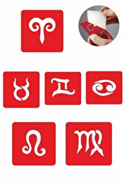 Ai̇rbrush Tattoo Burçlar-1 5 Adet Geçi̇ci̇ Dövme Kına Şablonu
