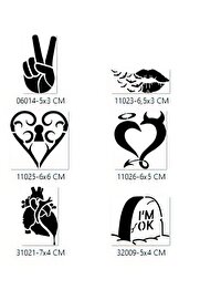 Ai̇rbrush Tattoo Aşkın Zaferi̇ Geçi̇ci̇ Dövme Şablonu Seti̇ Sadece Desen