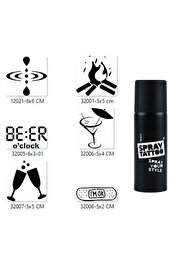 Ai̇rbrush Tattoo Summer Taç Spray Tattoo Geçi̇ci̇ Sprey Dövme Seti̇