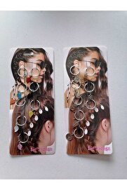 Ai̇rbrush Tattoo Saç Yüzüğü 2 Kartela 16 Adet Model4