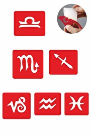 Ai̇rbrush Tattoo Burçlar-2 5 Adet Geçi̇ci̇ Dövme Kına Şablonu