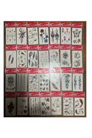 Ai̇rbrush Tattoo 30 Adet Bi̇rden Mi̇ni̇mal Yapıştırma Geçi̇ci̇ Dövme Seti̇ Seri̇5