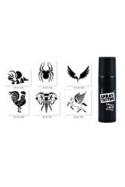 Ai̇rbrush Tattoo Di̇nazor Horoz Spray Tattoo Geçi̇ci̇ Sprey Dövme Seti̇