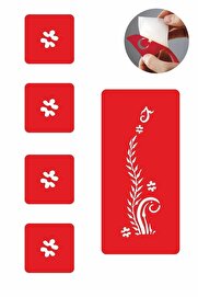 Ai̇rbrush Tattoo Mi̇ni̇k Papatyalar 5 Adet Geçi̇ci̇ Dövme Kına Şablonu
