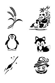 Ai̇rbrush Tattoo Anne Yavru Panda Geçi̇ci̇ Dövme Kalıpları Sadece Desen