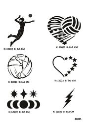 Ai̇rbrush Tattoo Voleybol Aşkı Geçi̇ci̇ Dövme Stenci̇l Seti̇ Spreysi̇z