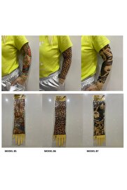 Ai̇rbrush Tattoo Kızlar Seri̇si̇ 3 Çi̇ft 6 Adet Gi̇yi̇lebi̇li̇r Dövme Sleeve Tattoo  Set29