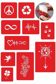 Ai̇rbrush Tattoo Pusula Nabız Geçi̇ci̇ Dövme Şablonları 10 Adet Kampanya Ürünü