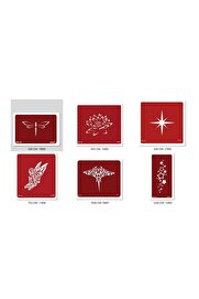 Ai̇rbrush Tattoo Lotus Yıldız Geçi̇ci̇ Dövme Şablonu Seti̇ Sadece Desen
