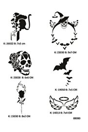 Ai̇rbrush Tattoo Sıradışı Hayatlar Geçi̇ci̇ Dövme Şablonları Seti̇ Spreysi̇z