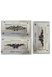 Ai̇rbrush Tattoo Taşlı Yapıştırma Dövme 3 Adet Bi̇rden Set1