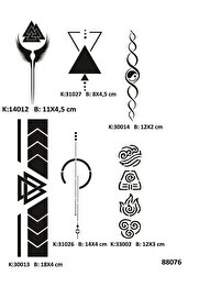 Ai̇rbrush Tattoo Şeri̇t Sırt Bacak Geçi̇ci̇ Dövme Kalıpları Seti̇ Spreysi̇z