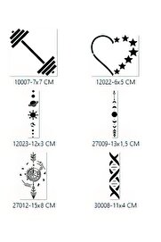 Ai̇rbrush Tattoo Şeri̇t Pusula Geçi̇ci̇ Dövme Şablonu Seti̇ Sadece Desen