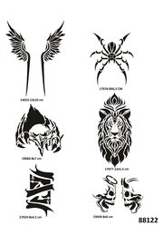 Ai̇rbrush Tattoo Hırçın Tasarımlar 6 Adet Geçi̇ci̇ Dövme Şablonu Kına Kalıbı Sadece Desen