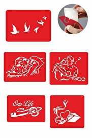 Ai̇rbrush Tattoo Sarmaş Dolaş Desenler 5 Adet Geçi̇ci̇ Dövme Kına Şablonu