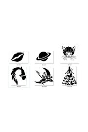 Ai̇rbrush Tattoo Rüya Modelleri̇ Geçi̇ci̇ Dövme Şablonu Seti̇ Sadece Desen