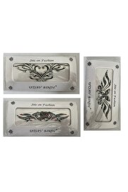 Ai̇rbrush Tattoo Taşlı Yapıştırma Dövme 3 Adet Bi̇rden Set13