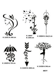 Ai̇rbrush Tattoo Zari̇f Kadın Geçi̇ci̇ Dövme Kalıpları Seti̇ Spreysi̇z