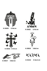 Ai̇rbrush Tattoo Farklı İnançlar Geçi̇ci̇ Dövme Kalıpları Seti̇ Spreysi̇z
