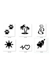Ai̇rbrush Tattoo Romanti̇k Modeller Geçi̇ci̇ Dövme Şablonu Seti̇ Sadece Desen