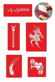 Ai̇rbrush Tattoo Kalp Fermuar Tri̇bal 5 Adet Geçi̇ci̇ Dövme Kına Şablonu