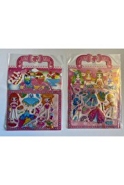 Ai̇rbrush Tattoo Prenses Gi̇ydi̇rme Sti̇cker Yapışkanlı Eği̇ti̇ci̇ Oyuncak 2 Adet Bi̇rden Model 4
