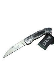 evimdeyokyok CRKT CR 0124 Kamp Çakı 20 cm - Metal Desenli Sap, Kılıflı, Kutulu