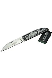 evimdeyokyok CRKT CR 0102 Kamp Çakı 20 cm - Balık Desenli Metal Sap, Kılıflı, Kutulu